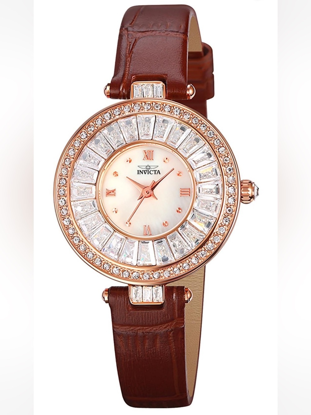 NEW✨ Invicta Celestial Lady 30mm Rose Gold Brown Genuine Leather Watch 70347 - Picture 5 of 5